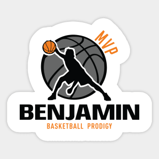 Benjamin MVP Custom Player Basketball Prodigy Your Name Sticker